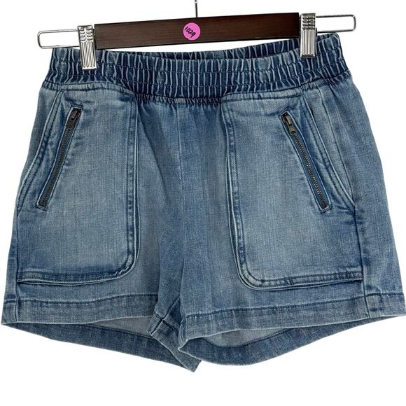 aerie Pants - Aerie Denim Shorts Women’s XS Elastic Waist Pull-On Blue